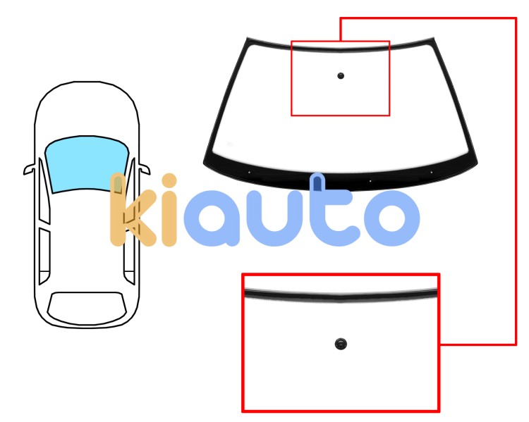Parabrisas volkswagen vento 1991-1998 delantero / verde / con base espejo modificada / molduras premontadas Eurocode 8541AGNZ1C