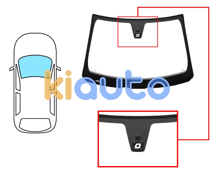 Parabrisas volvo c30 2009-2012 delantero / verde / con base espejo 20cm / con sensor / molduras premontadas Eurocode 8832AGSMVZ2R