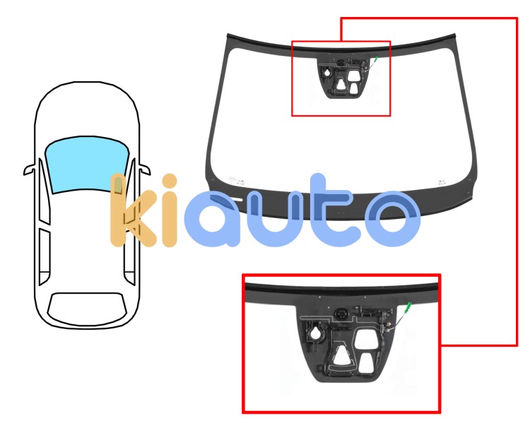Parabrisas volvo s60 2014-2019 delantero / verde / con base espejo / con sensor redondo / con soporte 2 camaras / molduras premontadas Eurocode 8841AGNCMPVWZ6X