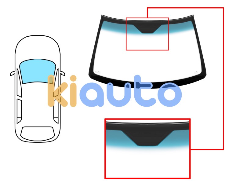 Parabrisas volvo s80 1998-2006 delantero / reflectante / banda azul de 20cm / molduras premontadas Eurocode 8828ACCBLW1M