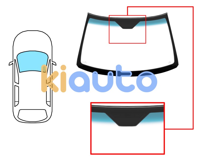 Parabrisas volvo s80 1998-2006 delantero / verde banda azul de 14cm Eurocode 8828AGNBL
