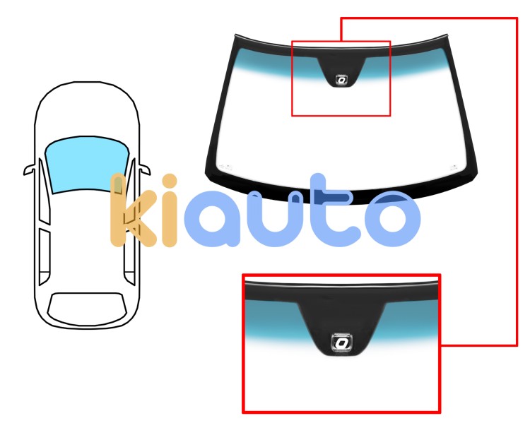Parabrisas volvo s80 1998-2006 delantero / verde banda azul de 20cm / con sensor / molduras premontadas Eurocode 8828AGSBLMW1R