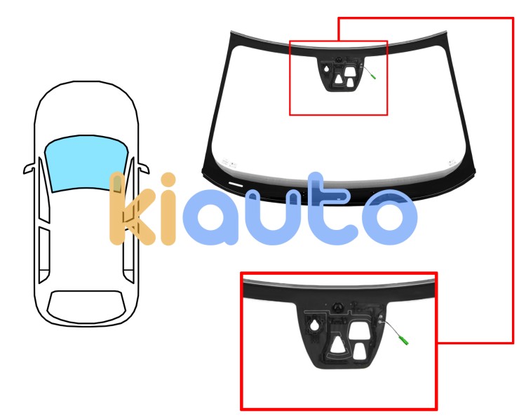 Parabrisas volvo s80 2013-2016 delantero / verde / acustico / con base espejo / con sensor redondo / con soporte 2 camaras / molduras premontadas Eurocode 8836AGACMPVWZ7T