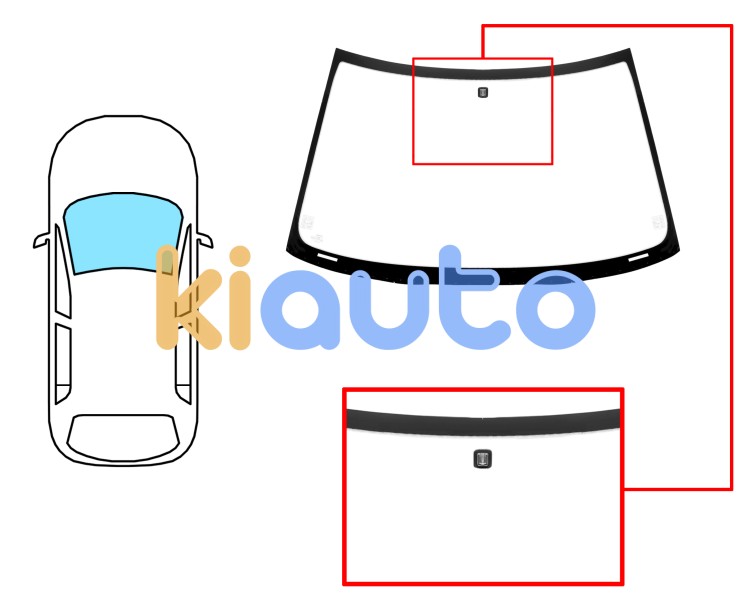 Parabrisas volvo v40 2001-2004 delantero / verde / con base espejo Eurocode 8824AGN1C