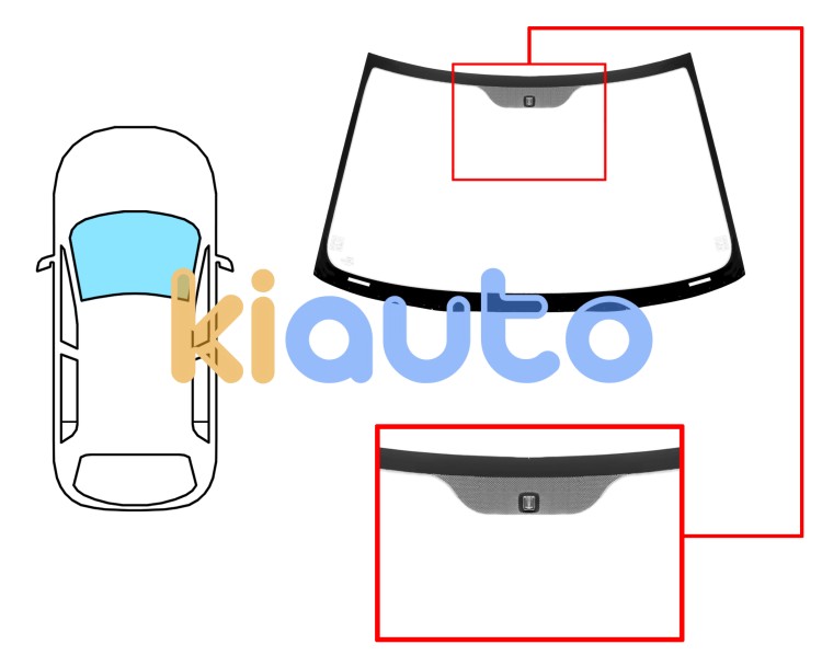 Parabrisas volvo v40 2001-2004 delantero / verde / serigrafia / con base espejo Eurocode 8824AGNV3R