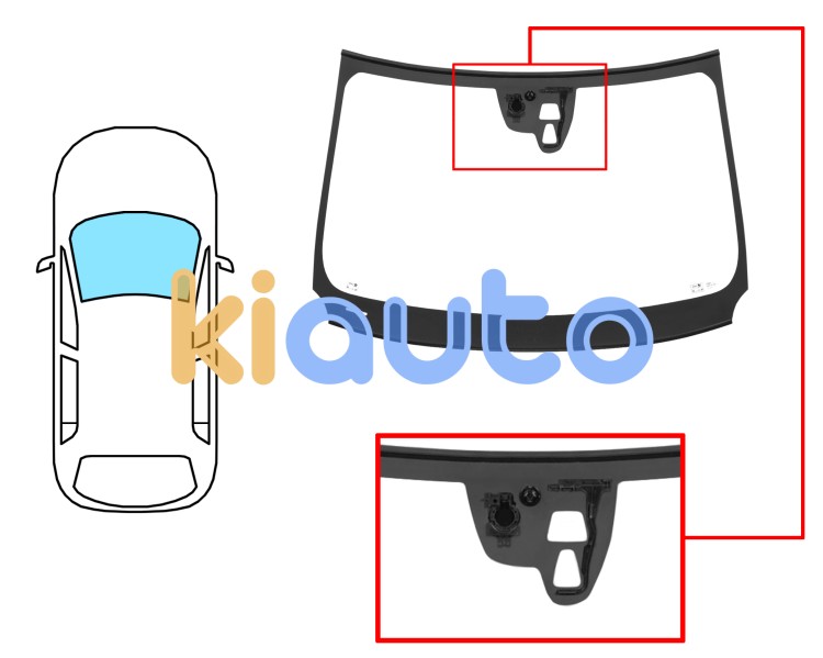 Parabrisas volvo v40 2012-2016 delantero / verde / con soporte camara / molduras premontadas Eurocode 8842AGNCVWZ1M