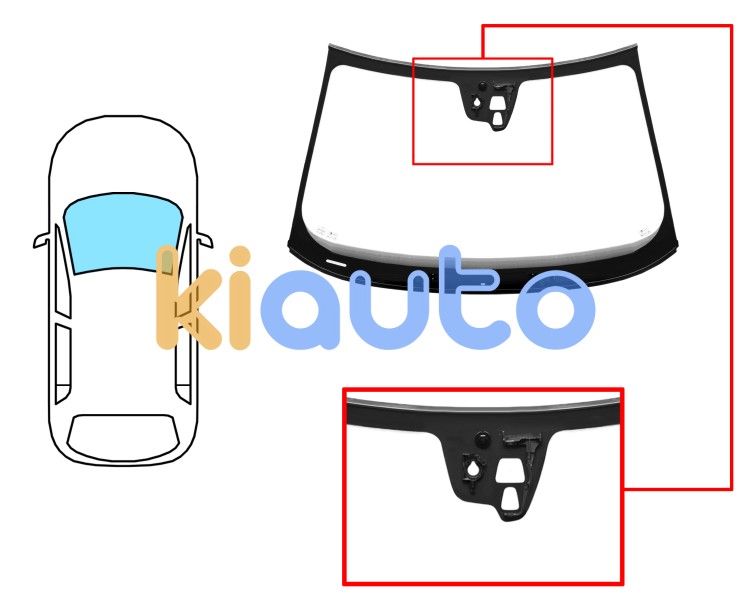 Parabrisas volvo v70 2013-2016 delantero / verde / con base espejo / con sensor redondo / con soporte camara / molduras premontadas Eurocode 8836AGSMPVWZ6T
