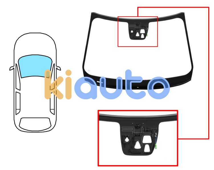 Parabrisas volvo xc60 2013-2017 delantero / verde / con base espejo / con sensor redondo / con soporte 2 camaras / molduras premontadas Eurocode 8840AGNCMPVWZ95