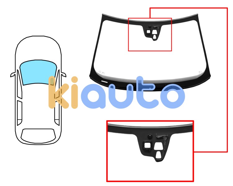 Parabrisas volvo xc70 2007-2013 delantero / verde / acustico / con base espejo / con sensor cuadrado / con soporte camara / molduras premontadas Eurocode 8836AGAMPVWZ95