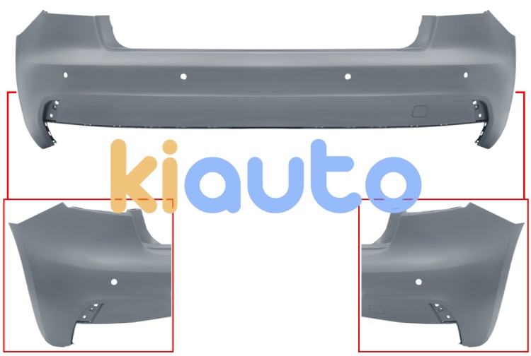 Parachoques audi a1 2018-> trasero / con sensor / imprimado OE 82A807067AGRU