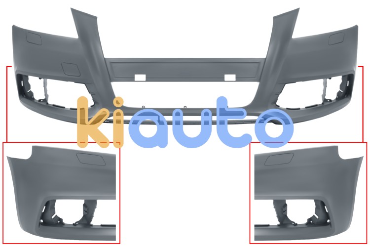 Parachoques audi a3 2008-2012 delantero / modelo s-line / con lavafaros / imprimado OE 8P0807105MGRU