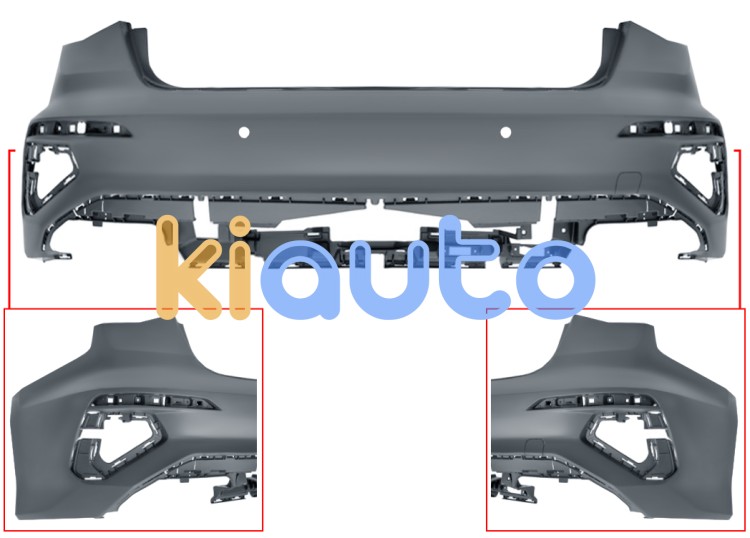 Parachoques audi a3 2020-2024 trasero / 4 puertas / modelo s-line / con 2 sensor / imprimado OE 8Y5807067DGRU