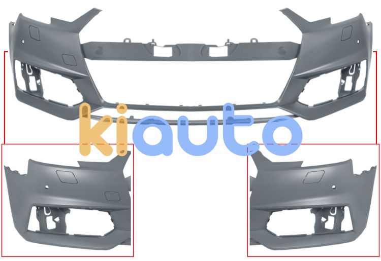 Parachoques audi a4 2015-2018 delantero / modelo s-line / con lavafaros / con sensor / imprimado OE 8W0807065LGRU