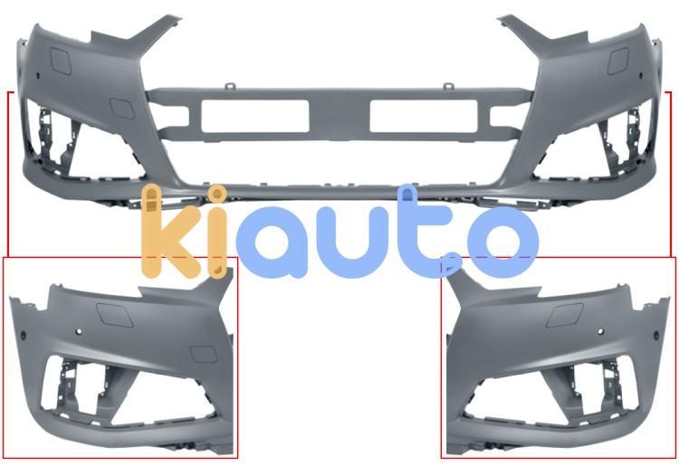 Parachoques audi a4 2018-2019 delantero / modelo s-line / con lavafaros / con sensor / con park assist / imprimado OE 8W0807065RGRU