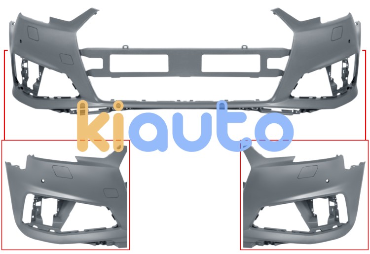 Parachoques audi a4 2018-2019 delantero / modelo s-line / con lavafaros / con sensor / imprimado OE 8W0807065SGRU