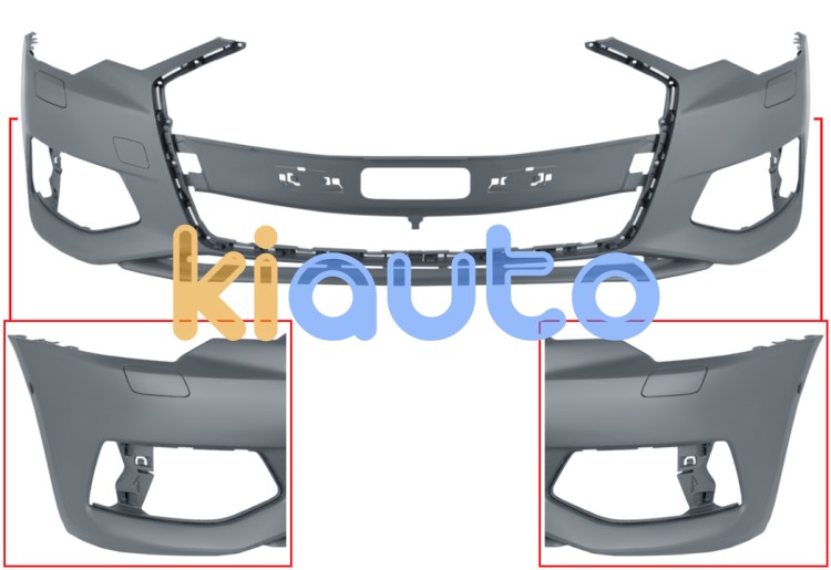 Parachoques audi a6 2019-2023 delantero / con lavafaros / con sensor / con park assist / imprimado OE 4K0807065AGRU