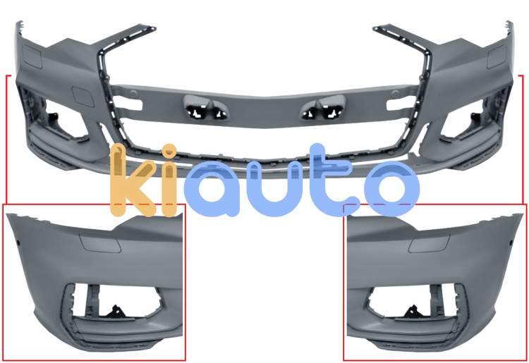 Parachoques audi a6 2019-2023 delantero / modelo s-line / con lavafaros / con sensor / con park assist / imprimado OE 4K0807065CGRU