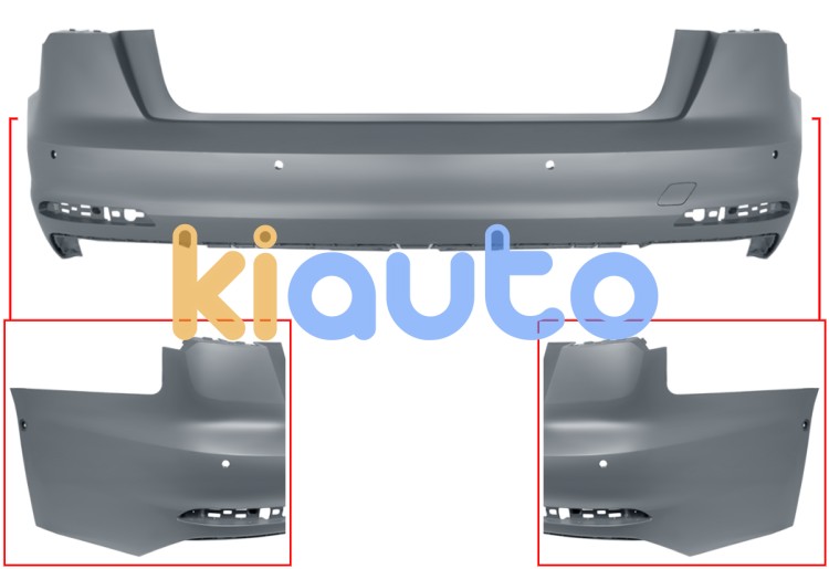 Parachoques audi a6 2019-2023 trasero / sedan / con sensor / con park assist / imprimado OE 4K5807067BGRU