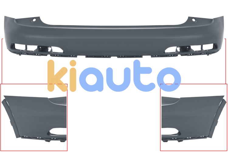 Parachoques audi q3 2011-2015 trasero / superior / imprimado OE 8U0807067GRU