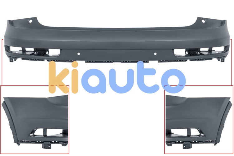 Parachoques audi q3 2015-2018 trasero / superior / con sensor / imprimado OE 8U0807067FGRU