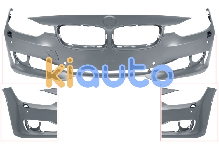 Parachoques bmw serie 3 (f30-f31) 2012-2015 delantero / basis / con lavafaros / con sensor / con park assist / con view cam lateral / imprimado OE 51117292996