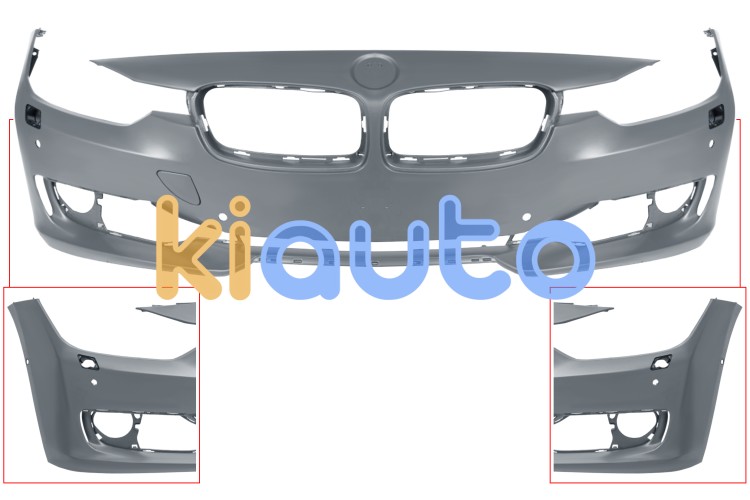 Parachoques bmw serie 3 (f30-f31) 2012-2015 delantero / modern / sport / luxury / con lavafaros / con sensor / con view cam lateral / imprimado OE 51117327278