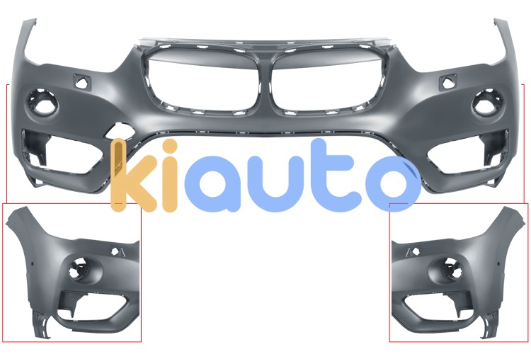 Parachoques bmw x1 (f48) 2015-2019 delantero / superior / con lavafaros / con sensor / imprimado OE 51117453569