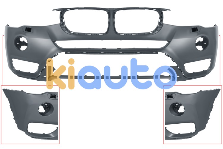 Parachoques bmw x3 (f25) 2014-2017 delantero / con antinieblas halogenos / con lavafaros / imprimado OE 51117389896