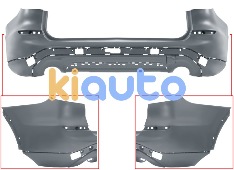 Parachoques bmw x3 (g01) 2017-2021 trasero / escape doble / modelo luxury / con moldura / imprimado OE 51127488218