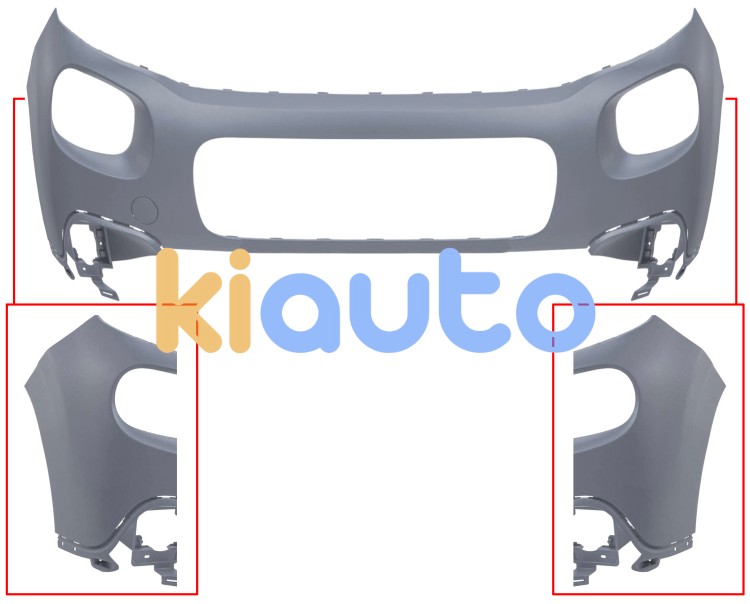 Parachoques citroen c3 2016-2020 delantero / superior / imprimado OE 1618082580