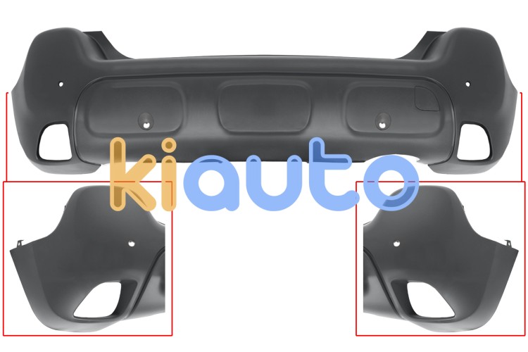 Parachoques citroen c3 aircross 2017-2020 trasero / con 4 sensor OE 1632398880
