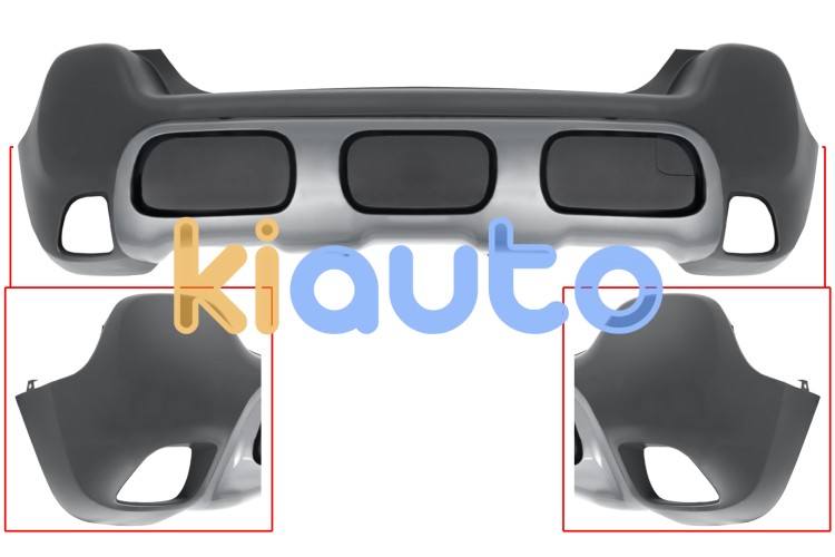 Parachoques citroen c3 aircross 2017-2020 trasero / con moldura OE 1628934580