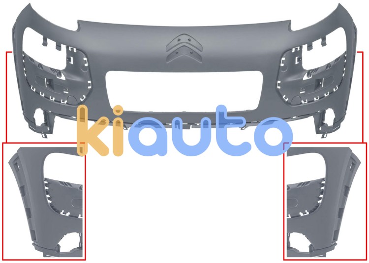 Parachoques citroen c4 cactus 2014-2018 delantero / imprimado OE 1611364880