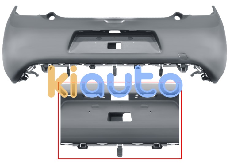 Parachoques citroen ds3 2010-2016 trasero / con agujeros moldura / imprimado OE 1611631580