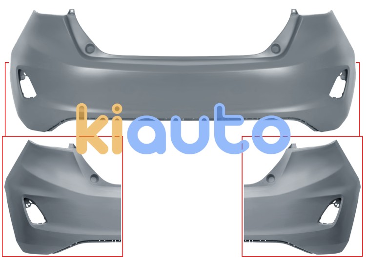 Parachoques ford fiesta 2017-2021 trasero / imprimado OE 2366334