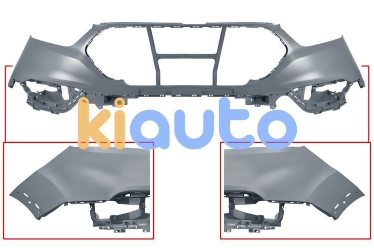 Parachoques ford tourneo custom 2018-2023 delantero / superior / con agujeros moldura aleta / imprimado OE 2322008