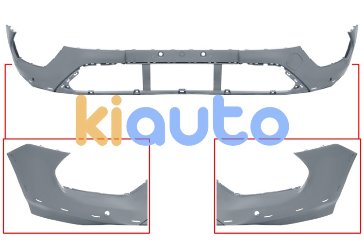 Parachoques ford transit custom 2018-2023 delantero / inferior / con sensor / con agujeros moldura aleta / imprimado OE 2322594
