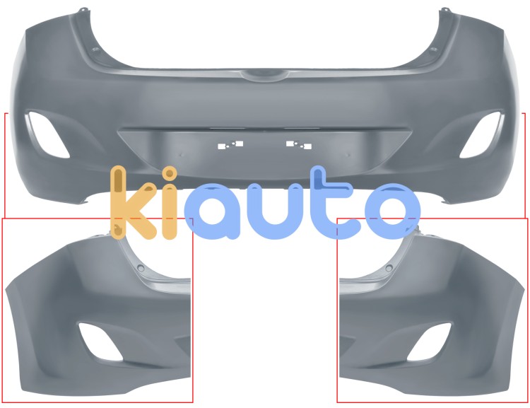 Parachoques hyundai i30 2012-2016 5 puertas / trasero / imprimado OE 86611A6000 / 86611-A6000
