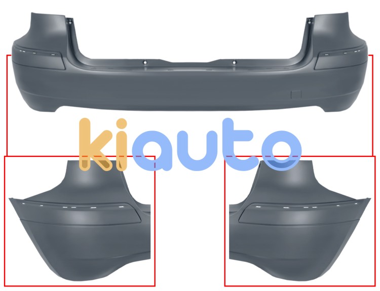 Parachoques mercedes clase b (w245) 2008-2011 trasero / con agujeros moldura / imprimado OE A16988510389999