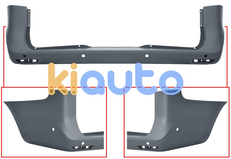 Parachoques mercedes clase v (w447) 2014-2020 trasero / chasis largo / con 6 sensor / con park assist / imprimado OE A44788513259999