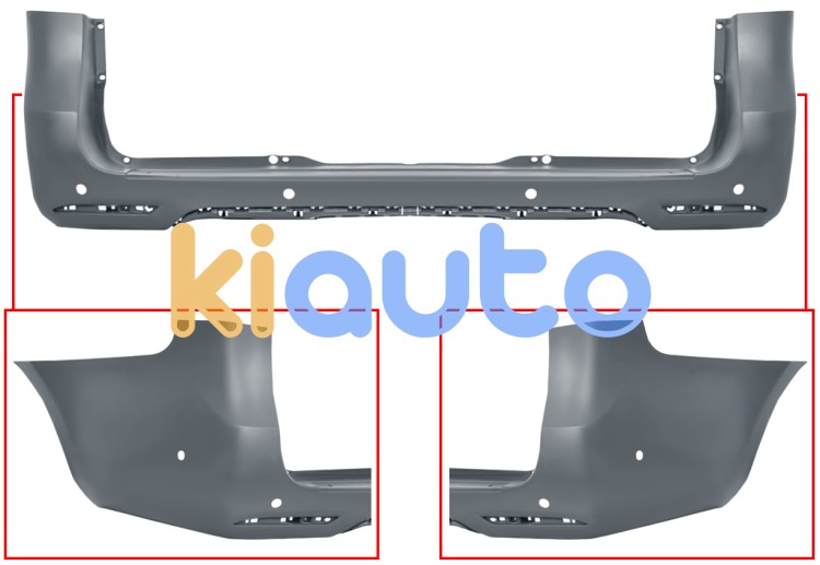 Parachoques mercedes clase v (w447) 2014-2020 trasero / chasis largo / modelo amg line / con 6 sensor / con park assist / imprimado OE A44788545009999