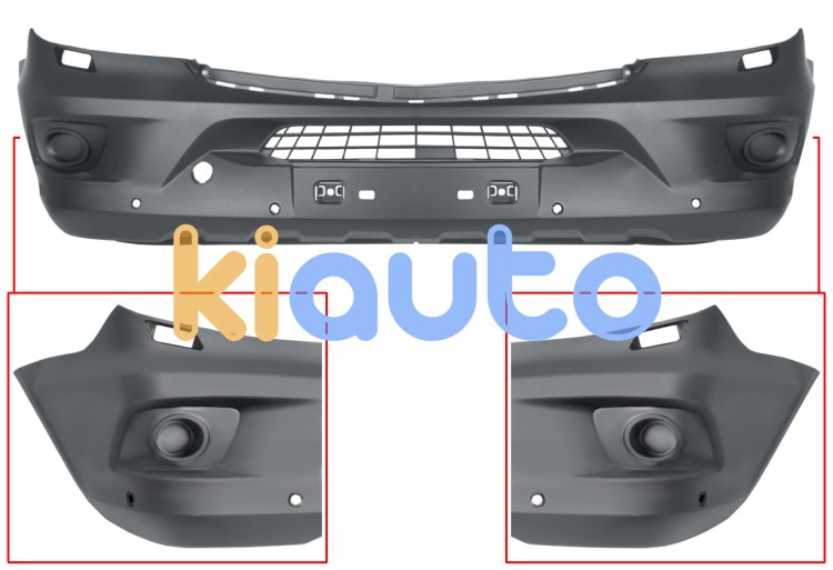 Parachoques mercedes sprinter (906) 2013-2018 delantero / con lavafaros / con 6 sensor / con park assist / liso a imprimar OE A90688049709B51