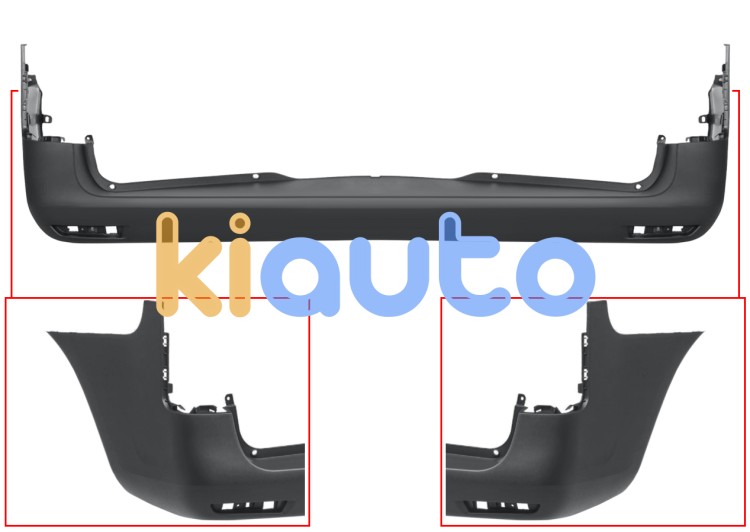 Parachoques mercedes vito (w447) 2014-> trasero / chasis corto OE A44788536259B51