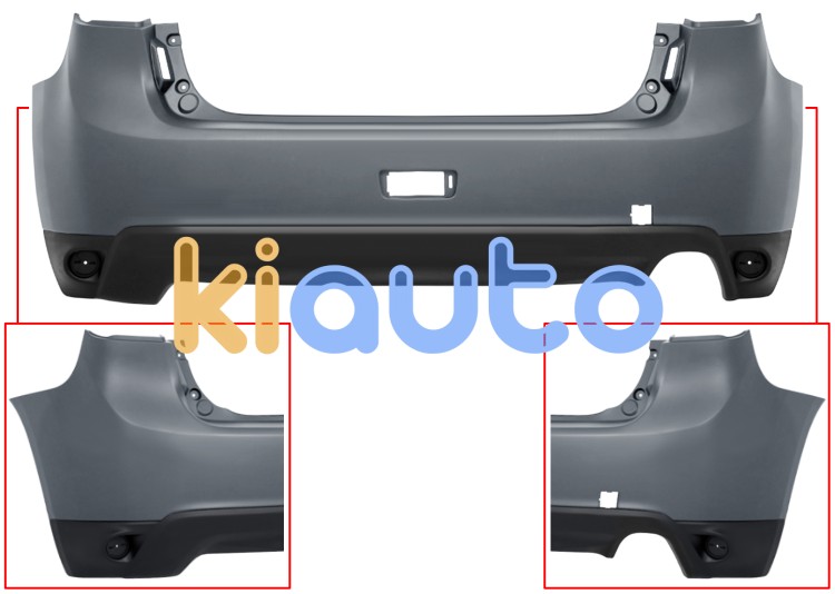 Parachoques mitsubishi asx 2016-2017 trasero / imprimado OE 6410C587