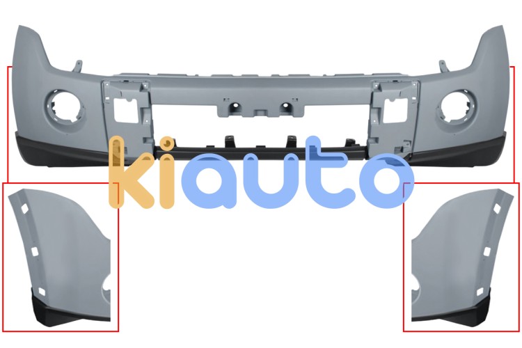 Parachoques mitsubishi montero 2007-2011 delantero / con moldura aleta / imprimado OE 6400B761WB