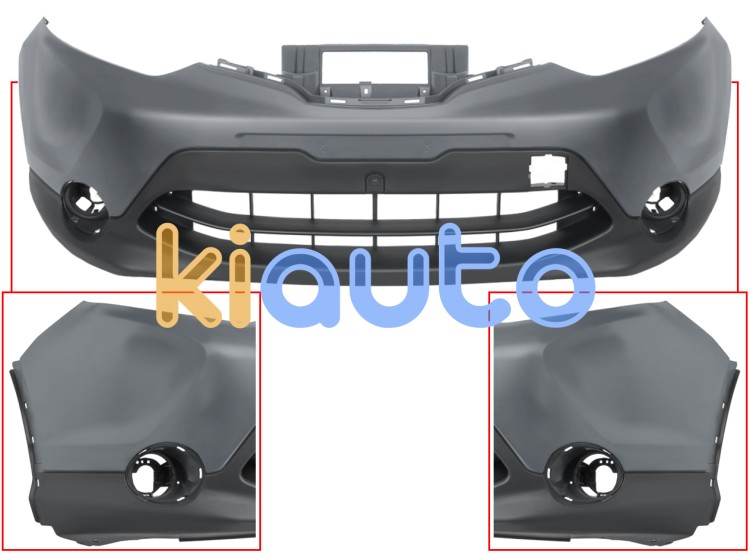 Parachoques nissan qashqai 2014-2017 delantero / imprimado OE 620224EA0H / 620224EA6E
