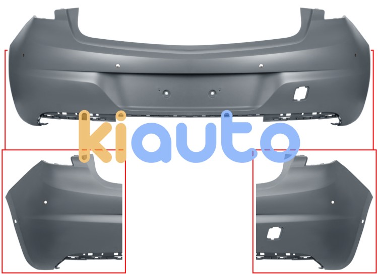 Parachoques opel astra k 2015-2019 trasero / 5 puertas / con 6 sensor / con park assist / imprimado OE 13425481