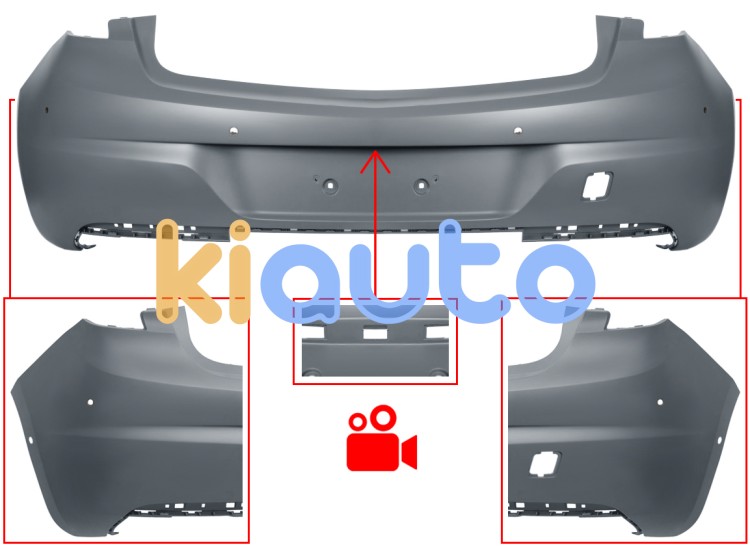 Parachoques opel astra k 2015-2019 trasero / 5 puertas / con camara / con 6 sensor / con park assist / imprimado OE 39161695
