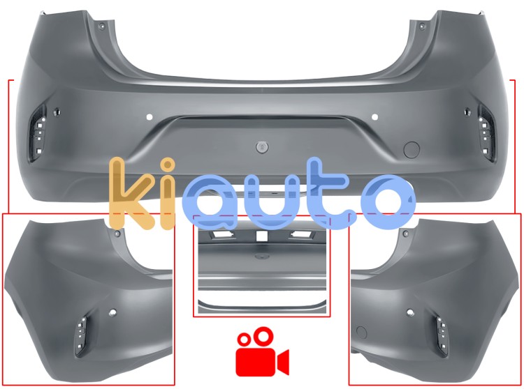 Parachoques opel corsa f 2019-2023 trasero / con 4 sensor / con camara / imprimado OE 166335711T