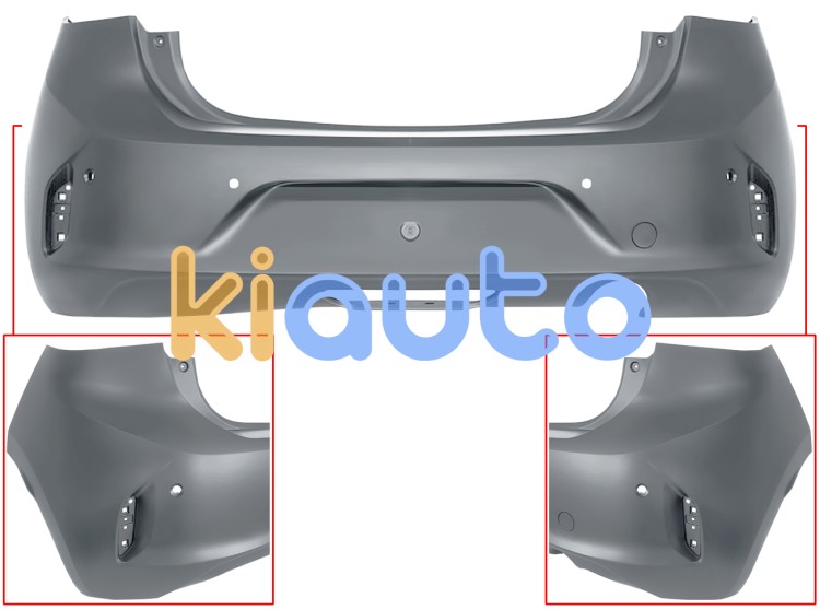 Parachoques opel corsa f 2019-2023 trasero / con 4 sensor / imprimado OE 166335701T